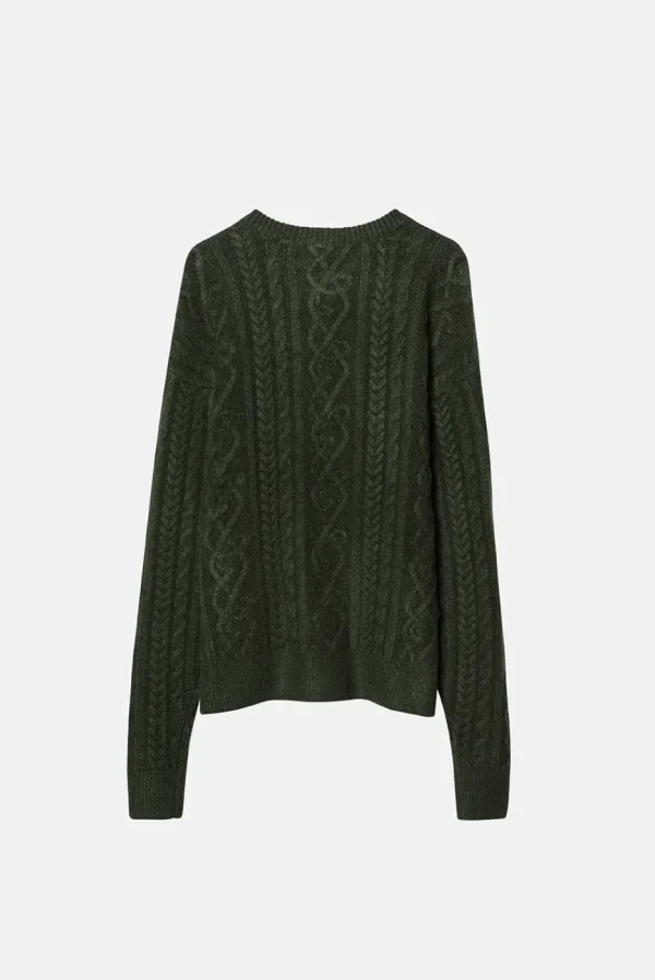 Elwood Clothing ANTIQUE CABLE KNIT SWEATER- Sweaters