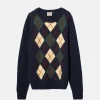 Elwood Clothing ARGYLE SWEATER- Sweaters