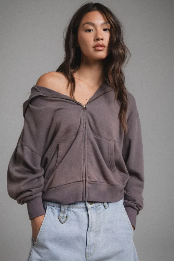 Elwood Clothing BEACHWOOD CROP HOODIE- Sweatshirts