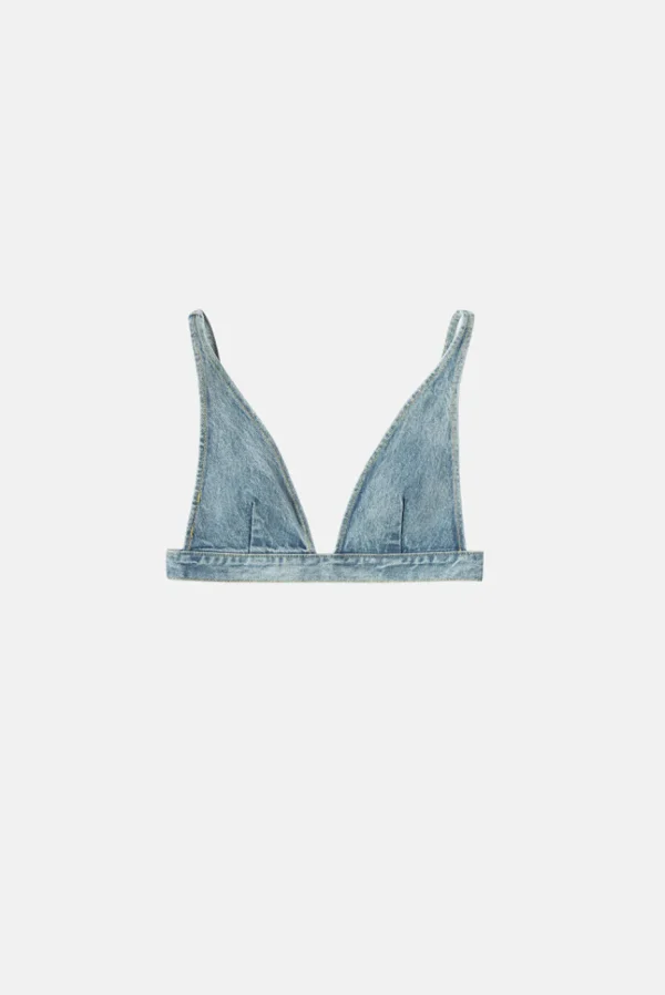 Elwood Clothing DENIM BRALETTE- Shirts