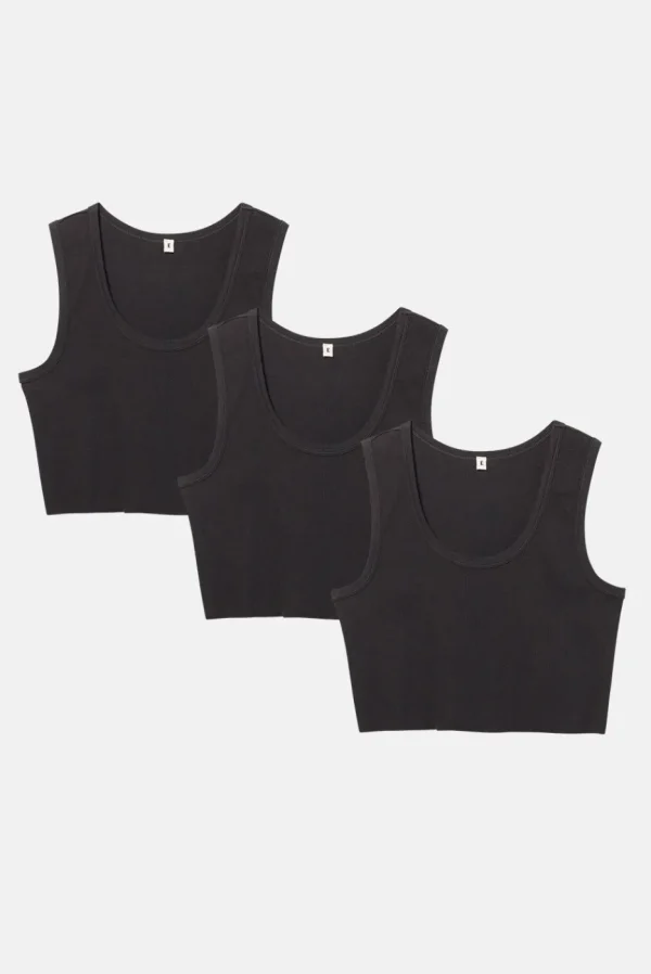 Elwood Clothing MALIBU CROP TANK 3 PACK- Tanks