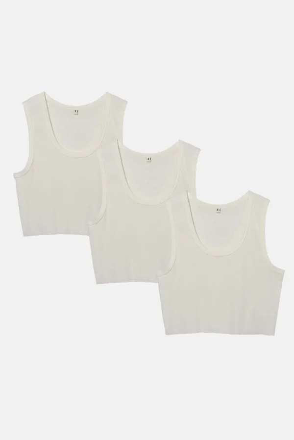 Elwood Clothing MALIBU CROP TANK 3 PACK- Tanks