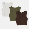 Elwood Clothing MALIBU CROP TANK 3 PACK- Tanks