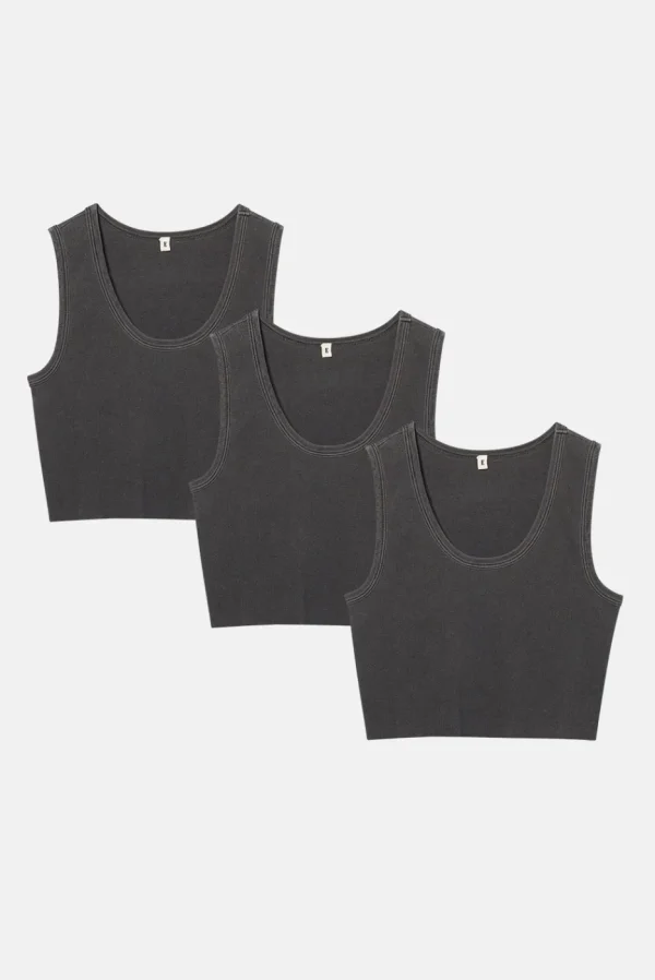 Elwood Clothing MALIBU CROP TANK 3 PACK- Tanks