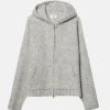 Elwood Clothing MOHAIR BLEND ZIP HOODIE- Sweaters