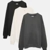 Elwood Clothing OVERSIZED CORE CREWNECK 3 PACK- Sweatshirts