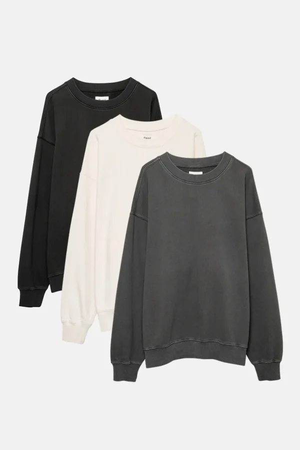 Elwood Clothing OVERSIZED CORE CREWNECK 3 PACK- Sweatshirts