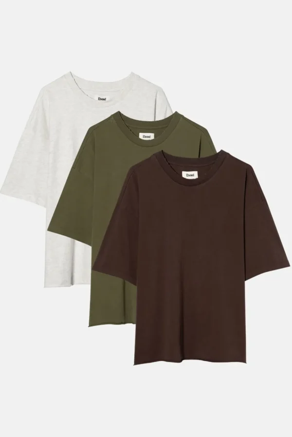 Elwood Clothing OVERSIZED CROP CORE TEE 3 PACK- Tees