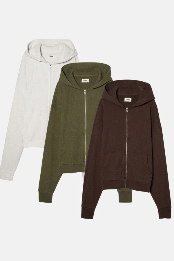 Elwood Clothing THERMAL ZIP HOODIE 3 PACK- Sweatshirts