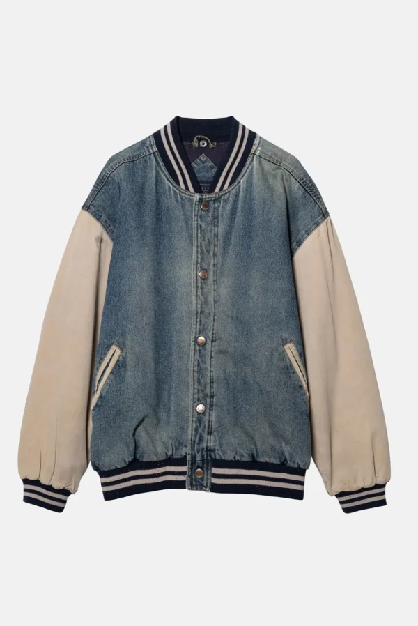 Elwood Clothing VINTAGE DENIM LETTERMAN - L/XL- Vintage