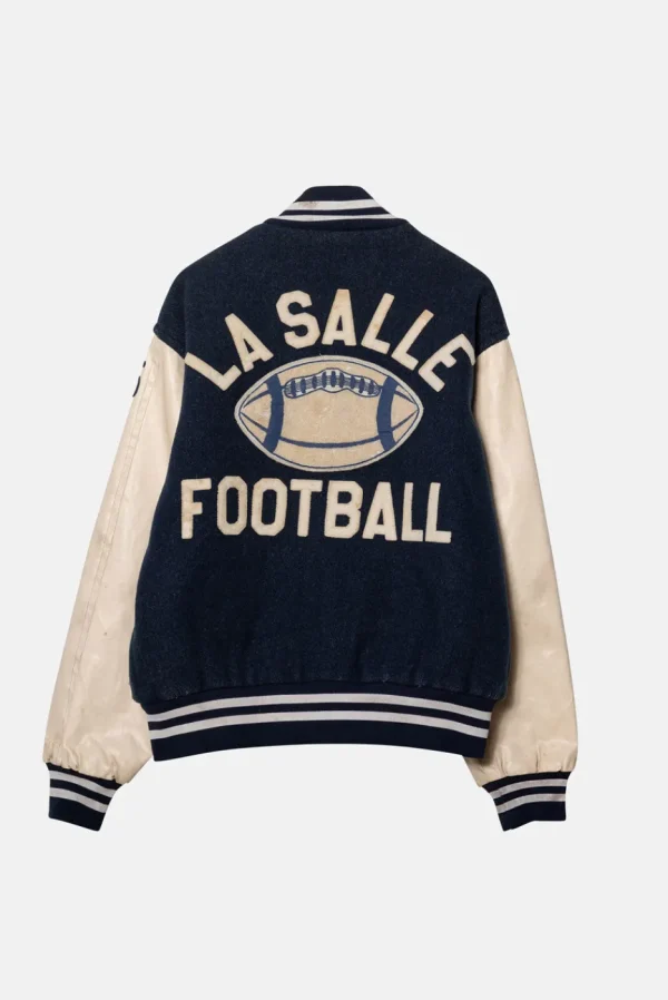 Elwood Clothing VINTAGE LETTERMAN JACKET NAVY / WHITE - M- Vintage